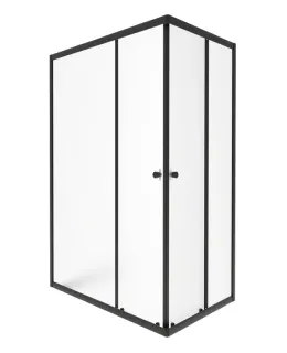 Душевой уголок Triton Вента Щ0000064632 120x80 см профиль чёрный стекло матовое